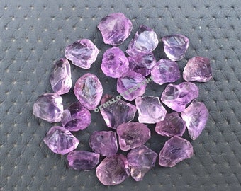 10 piezas de piedra en bruto, tamaño 12-16 MM amatista rosa, cristal crudo de amatista natural, piedra preciosa de amatista en bruto para joyería, trozos de amatista al por mayor