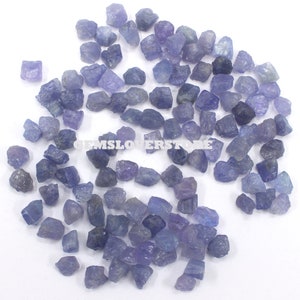 25 Pieces Earth Mined Rough 8-10 MM Raw, Natural Tanzanite Gemstone Loose Gemstone Tanzanite Healing Tanzanite Rough Minerals Jewelry Making