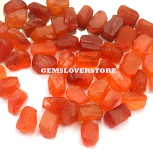25 Pieces Motivates for Success Rough 12-14 MM Raw, Exceptionally lovely Stone Natural Carnelian Gemstone, Healing Crystal Carnelian Rough