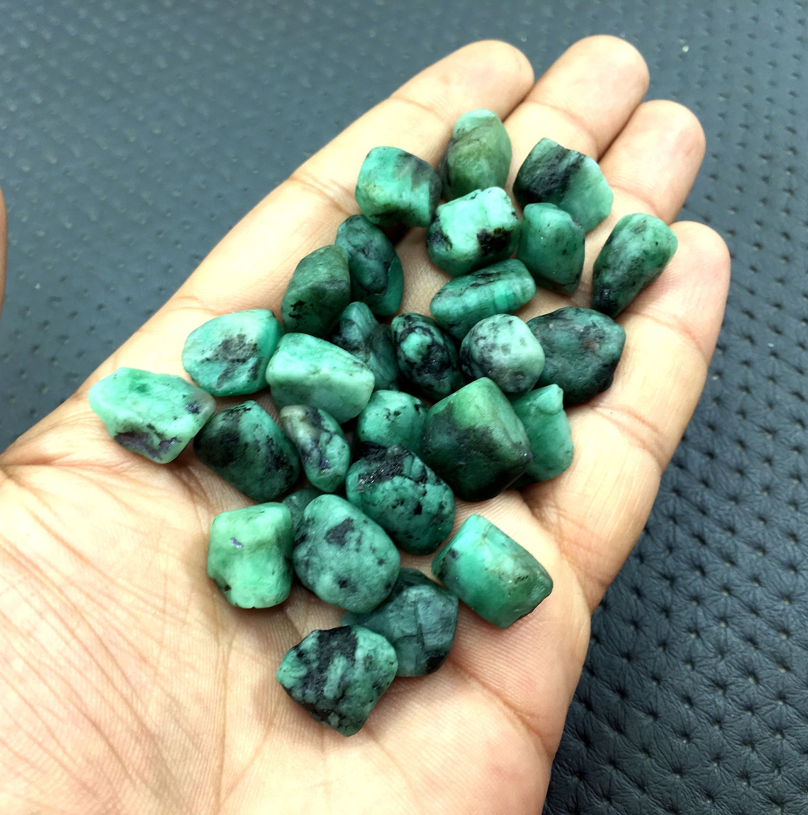 25 Pieces Loose Emerald 1214 MM Rough Green Emerald Etsy