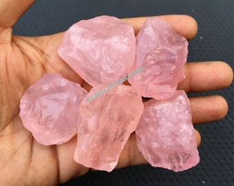Raw Rose Quartz Crystal: Natural Pink Gemstone (30-40 MM)