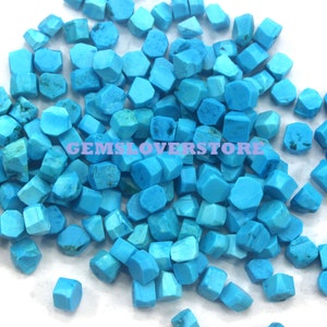 Tiny Rough 50 Pieces Indian Turquoise Raw Size 4-6 MM, Rarest Turquoise Wholesale Raw Turquoise Being The Stone of protection and Prosperity
