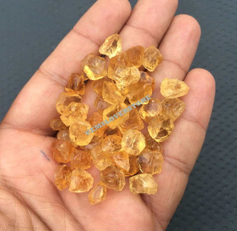 25 Pieces Natural Citrine Stone Raw Size 68 MM Citrine Rough Etsy