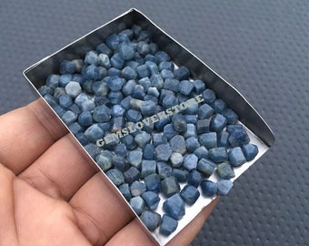 20 Pieces Blue Sapphire 4-6 MM Raw, September Birthstone Natural Blue Sapphire Gemstone,Sapphire Crystal , Semi-Precious Blue Sapphire Raw