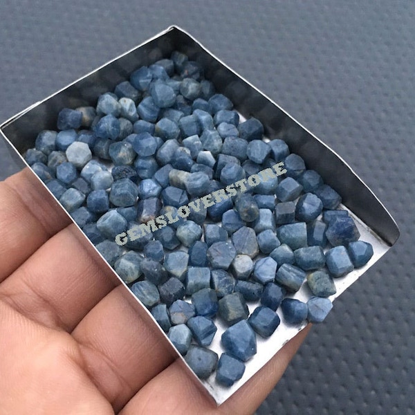 20 Pieces Blue Sapphire 4-6 MM Raw, September Birthstone Natural Blue Sapphire Gemstone,Sapphire Crystal , Semi-Precious Blue Sapphire Raw