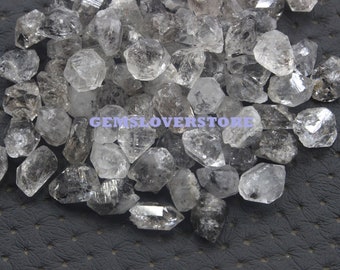 Diamant Herkimer naturel brut non traité, 25 pièces, taille brute 10-12 mm, diamant Herkimer pour la fabrication de bijoux bruts prix de gros