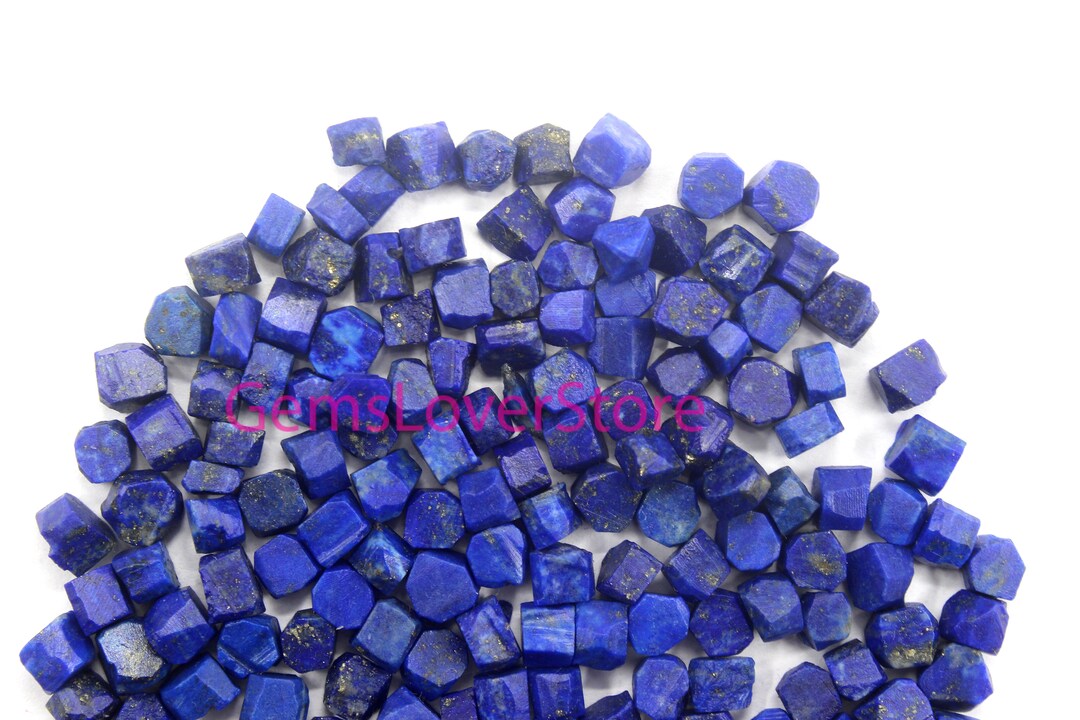 50個のラピスラズリ原石：天然宝石ピース（4-6 MM） - Etsy 日本