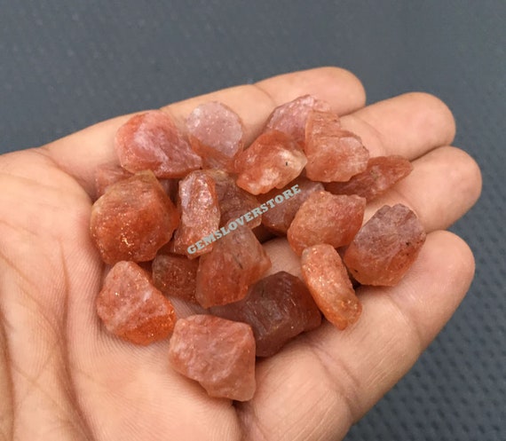 10 Piece Rare Sunstone Size 14 16 MM Natural Raw Sunstone Loose