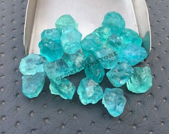 25 Pieces Raw 8-10 MM Raw Blue Apatite Gemstone,Natural Blue Apatite Raw Stone,Apatite Rough Gemstone,Apatite Raw Loose Gemstone Rough