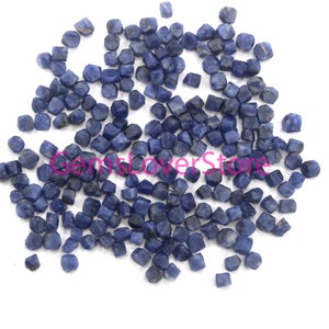 50 Pieces AAA Sodalite 4-6 MM Raw, Natural Sodalite Gemstone, Genuine Sodalite Crystal , Semi-Precious Blue Raw Making Jewelry Raw Sodalite