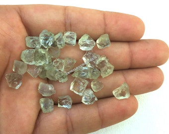 50 Pieces Green Amethyst Rough , 2-4 MM Size