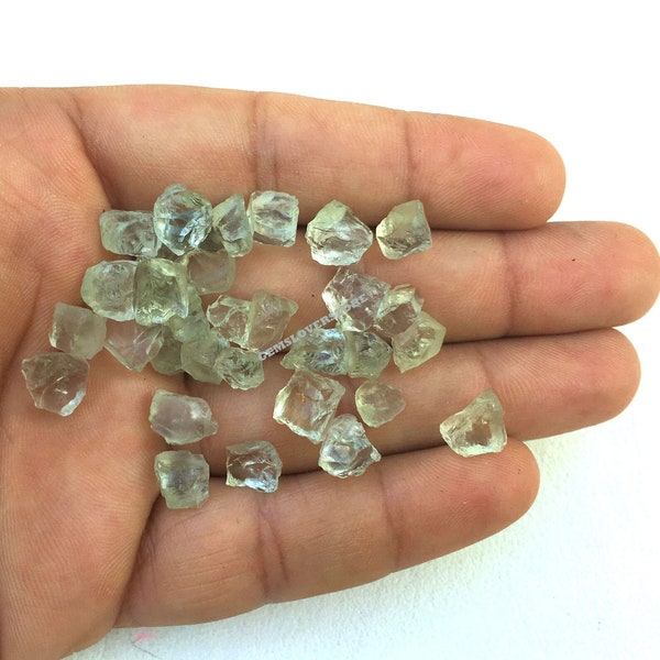 50 Pieces Natural Green Amethyst Gemstone, Size 6-8 MM Prasiolite Green Amethyst,Undrilled Amethyst Raw, Genuine Amethyst Rough Wholesale