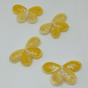 décoration scrapbooking papillon quilling jaune