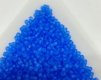 Glass seed beads size 2.5 mm opaque blue