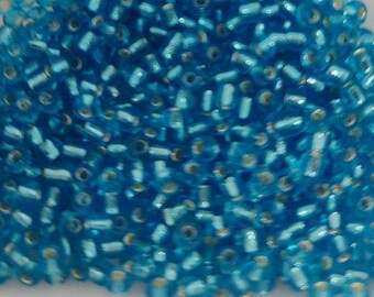 Glass seed beads size 2.5 mm blue