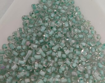 Sky blue round glass seed beads