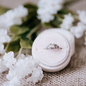 Runde Samt Ring Box