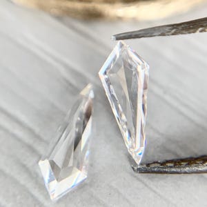 0.46ct Lab Grown Diamond Pair: Kite Step Cut, VS1 Clarity
