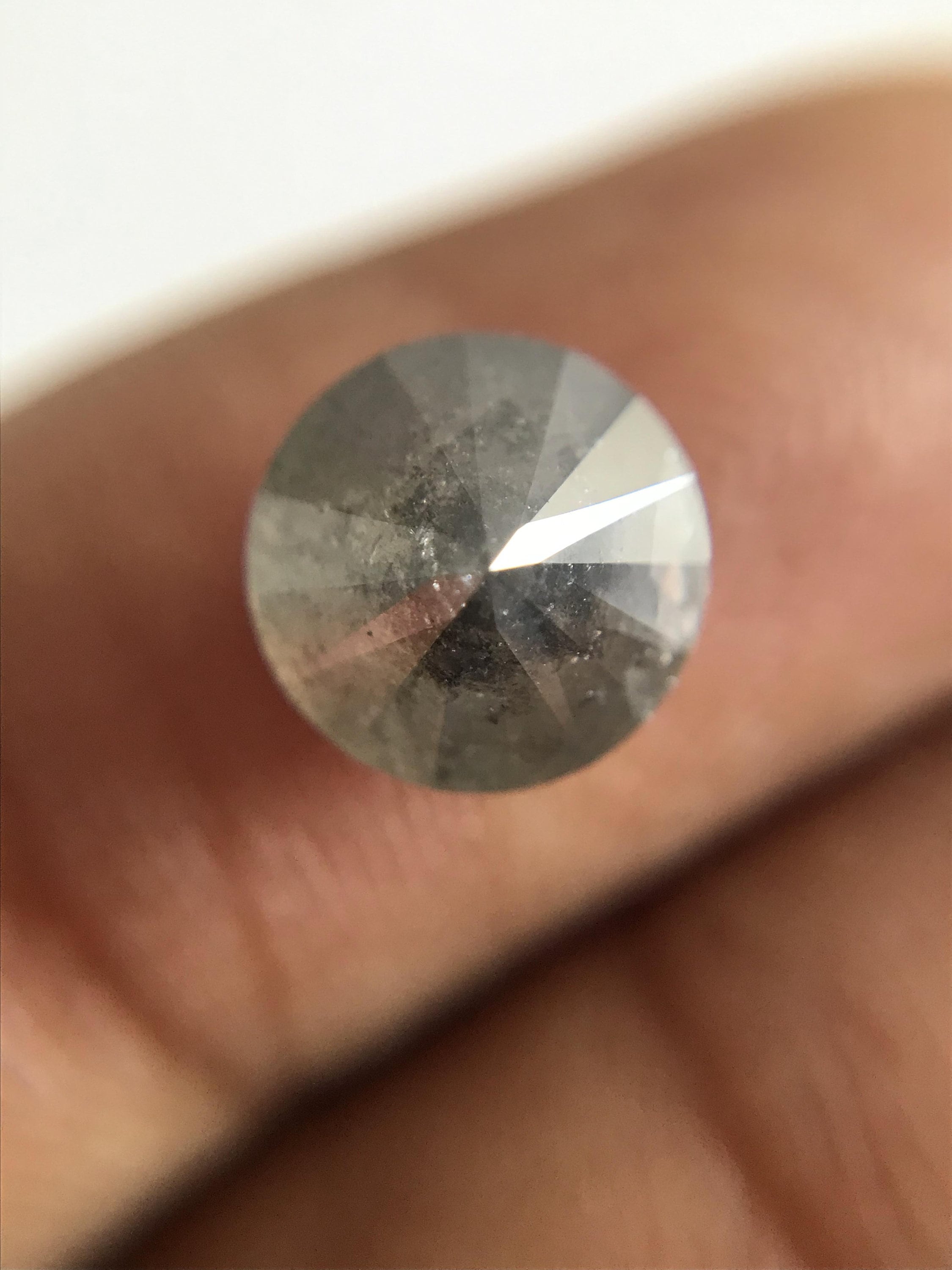 2.50ct Salt and Pepper Diamond Dark Grey Round Shape Brilliant Etsy