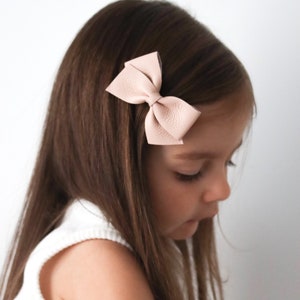 Ellie bow(Options) Genuine Leather bow, Baby headband, Baby bow, Newborn headband, Hair bows, Baby girl headband