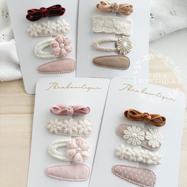 Hair Clip Set, Toddler hair clips, Baby girl hair clips, Baby bows, Little girl hairclips, toddler bows, Girl hairclips, Fringe clip