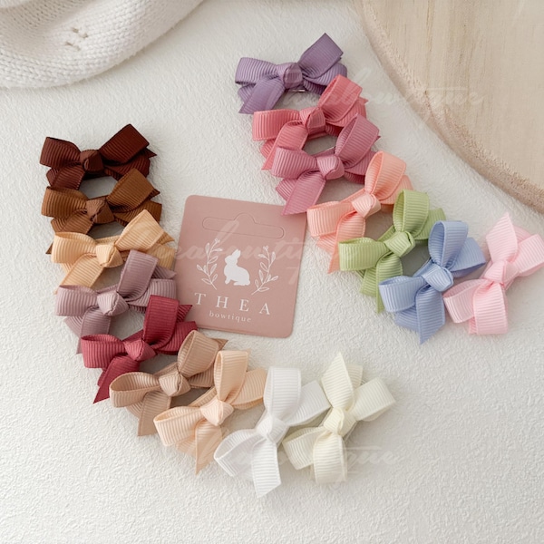 Mini Grosgrain Ribbon Baby Bows: Gentle Snap Clips, Toddler First Hair Clips