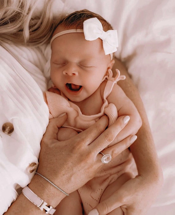 Lot de 2 bandeaux à nœud pour bébé fille