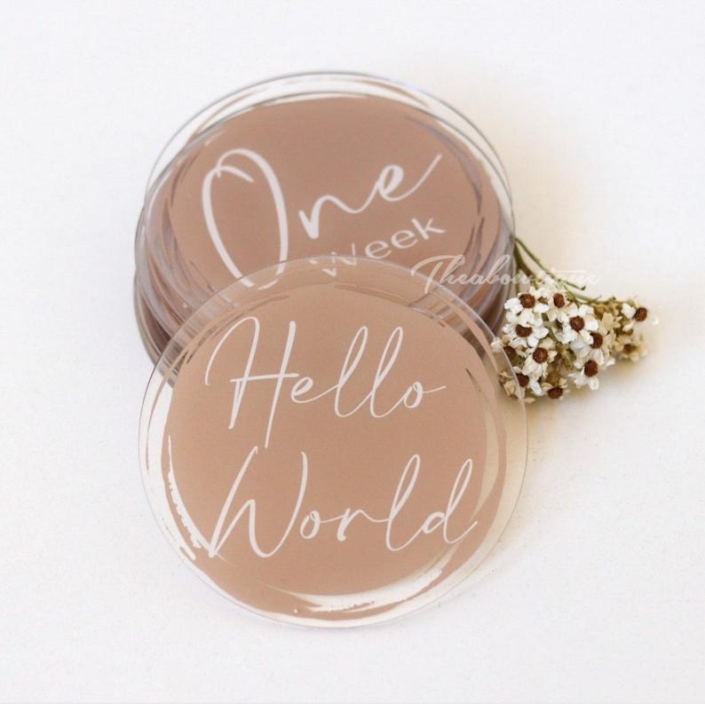 Acrylic Baby Milestone Discs: Newborn Photo Prop Set of 14 - Etsy Australia