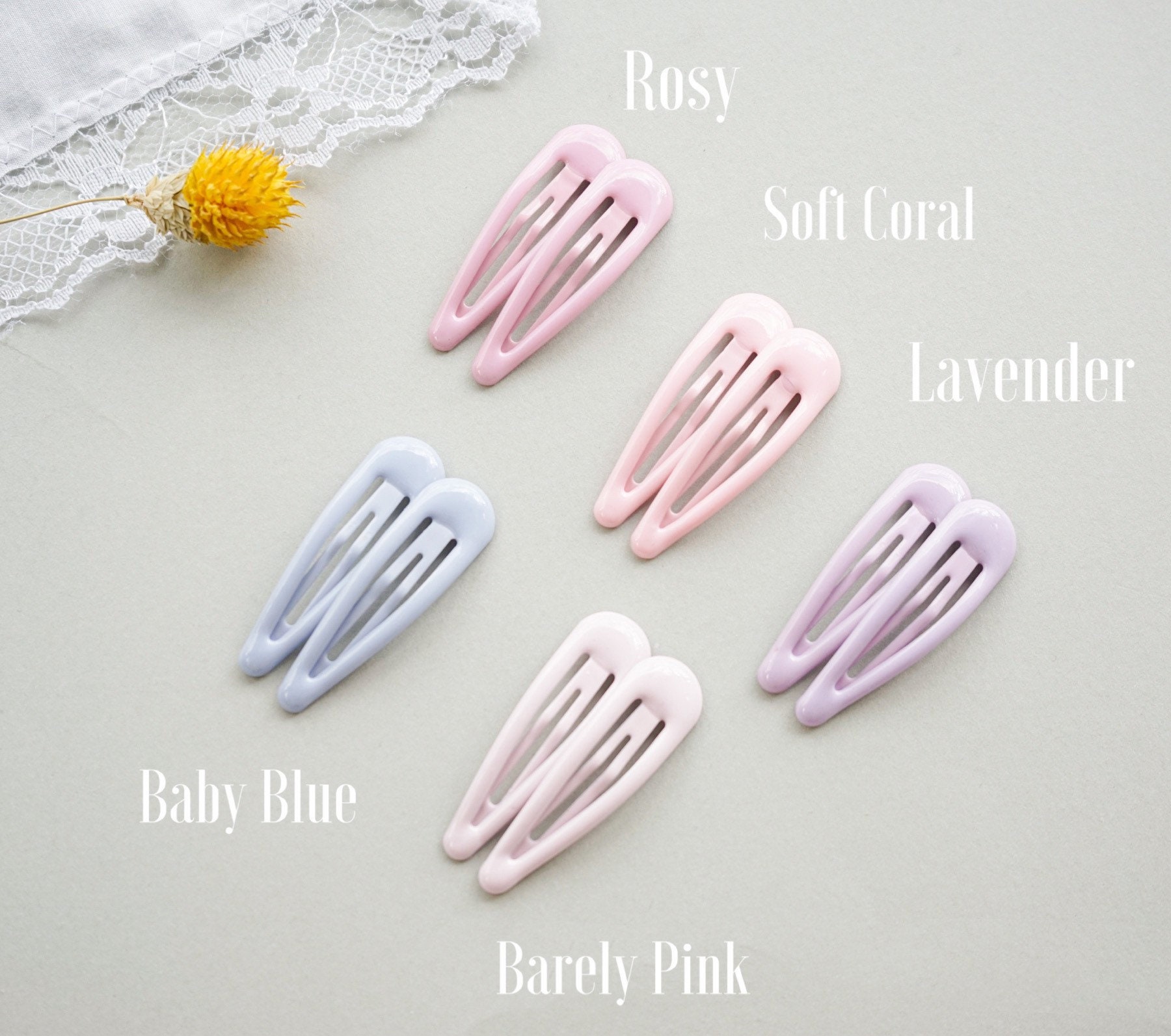 Pastel Snap Hair Clip Set - 3 Pack