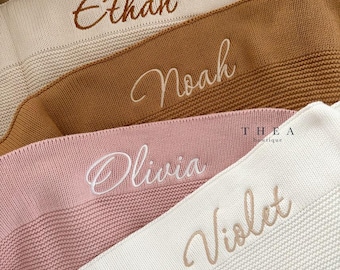 Personalised baby Blanket, Baby Shower Gift, Newborn Baby Gift, Embroidered name Blanket, Newborn keepsake, Personalized Baby Blanket
