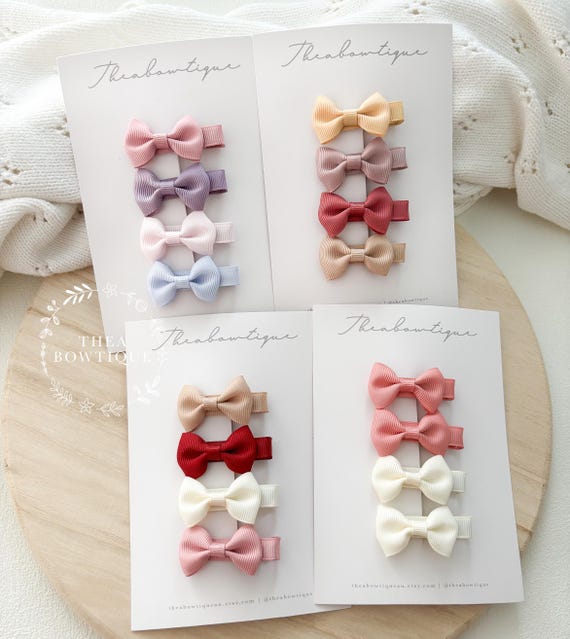 Set of Luna Bow Set, Toddler Hair Clips, Baby Girl Hair Clips