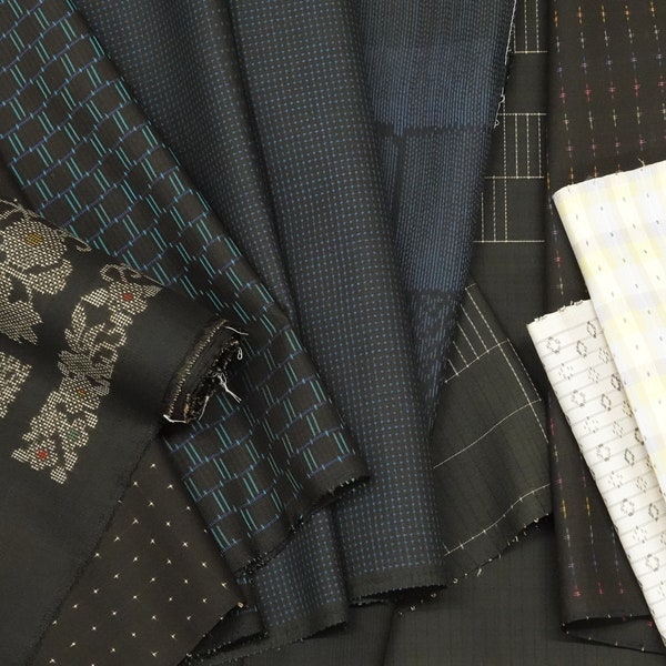 Oshima Tsumugi collection 36 swatch fabrics from a weaver in Amami Oshima