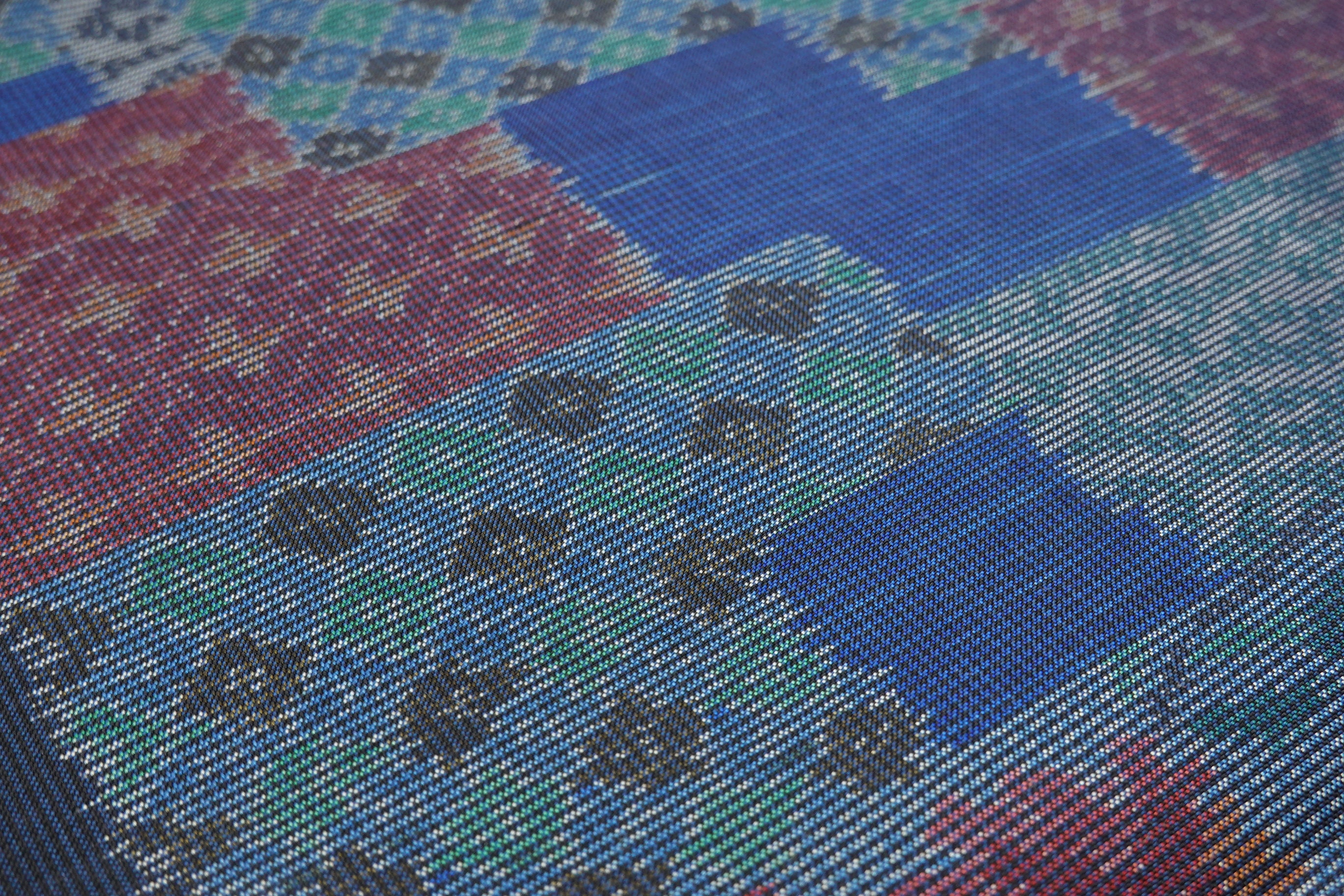 Tissu kimono en soie vintage Oshima Tsumugi Patchwork