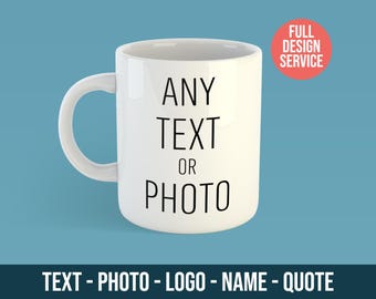 Personalized Photo Mug: Custom Text, Logo, or Quote