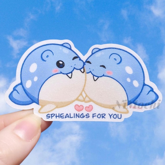 Spheal Sticker – Cute Pokemon Sticker, Glitter, Love