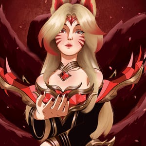 Ahri print | Faker Ahri | Immortalized Legend | League of Legends print