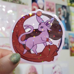 Espeon stickers | Stickers for journaling | cute stationary | kawaii stickers