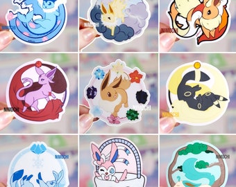 Eeveelution Sticker Pack| Stickers for journaling | cute stationary | kawaii stickers