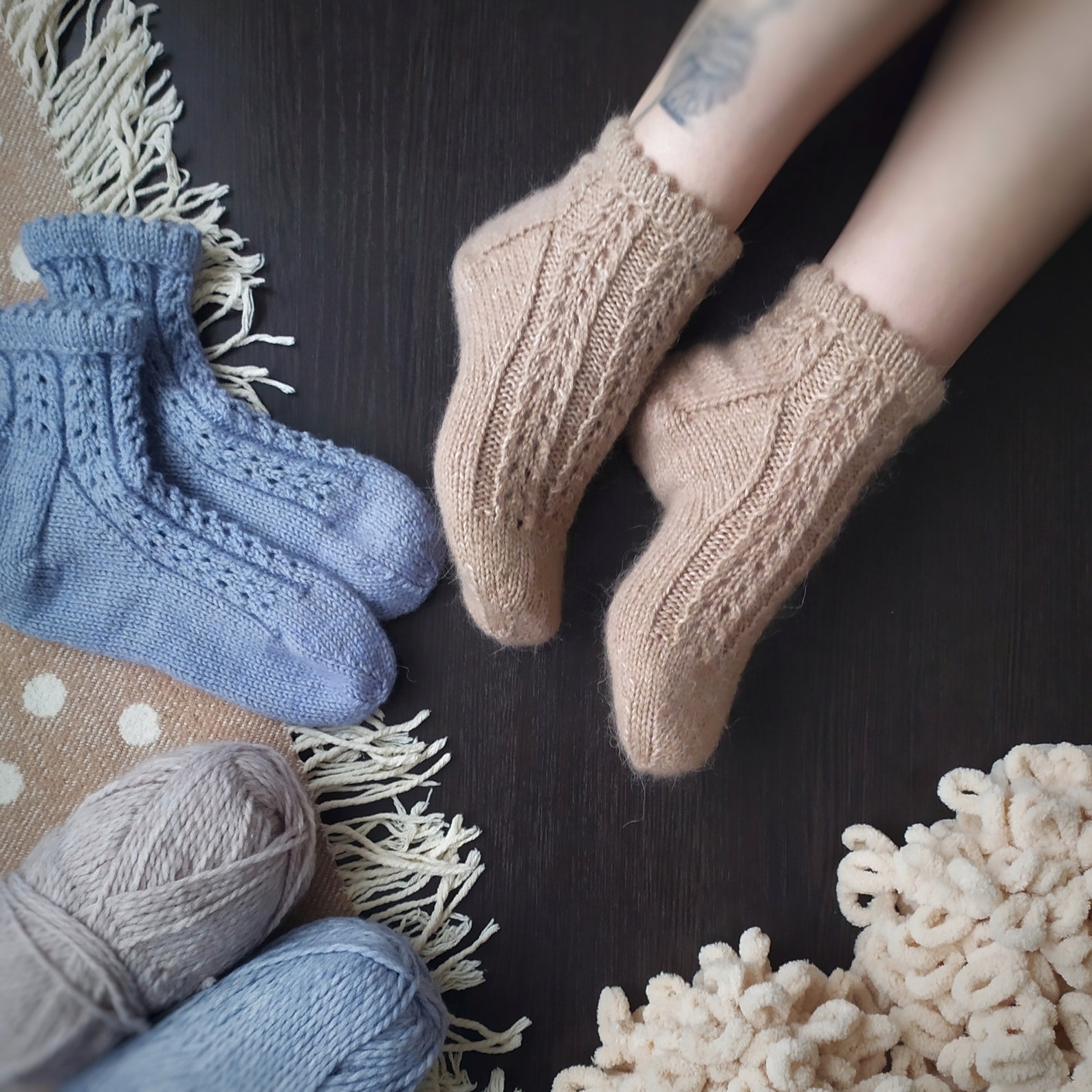 Women's mohair wool socks soft warm handknitted socks with Etsy