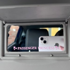 Passenger princess car mirror sticker, car accessories, vinyl sticker, car mirror, girl accessory, funny sticker