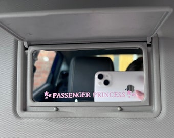 Passenger princess car mirror sticker, car accessories, vinyl sticker, car mirror, girl accessory, funny sticker