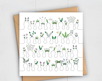 Funny Plants Card: plant lovers, plant people, plant mama, plant papa, gardener, plantaholic,