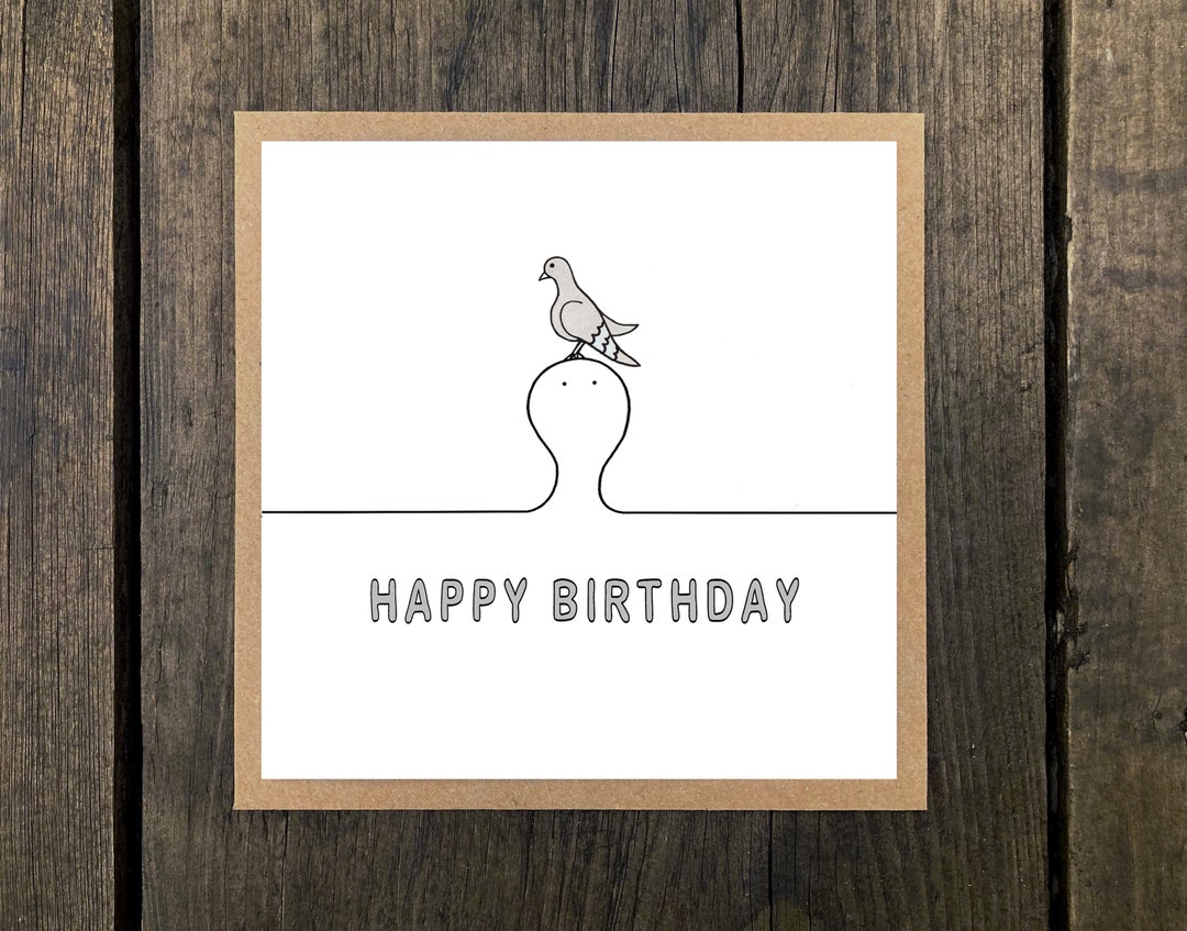 Printable Pigeon Birthday Card - Hap-pigeon Birthday, Cute Pigeon Card, Funny Birthday Card, Funny Cards, Birthday Cards For Pigeon Lovers - View #7