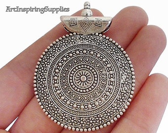 5 pcs Tibetan Antique Silver Large pendant for jewelry making, 8 styles Alloy pendant for boho jewlry making, boho necklace