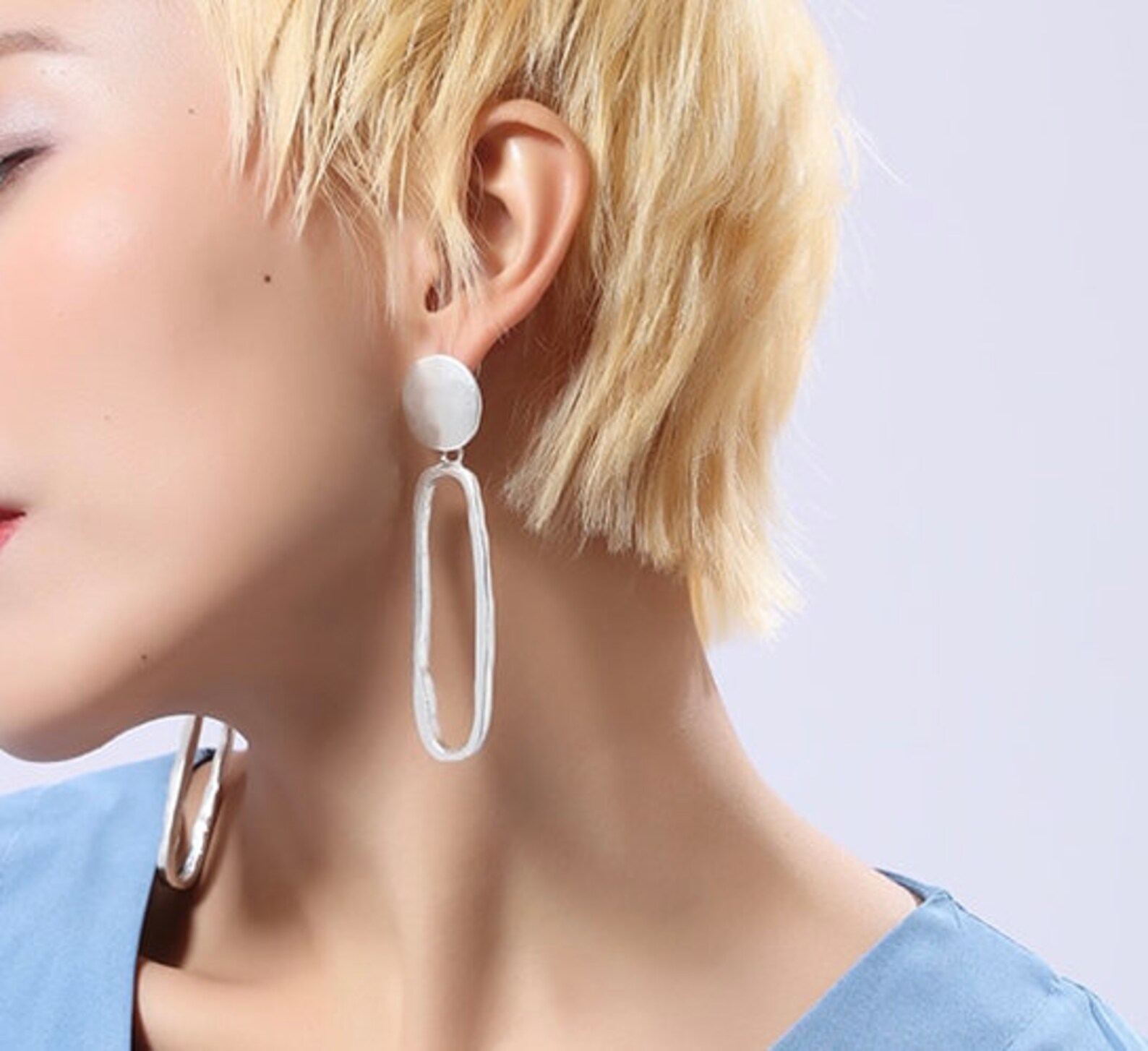 Drop Stud Earrings for Women/vintage Style Silver Colour Boho Earrings/jewelry Geometric Metal