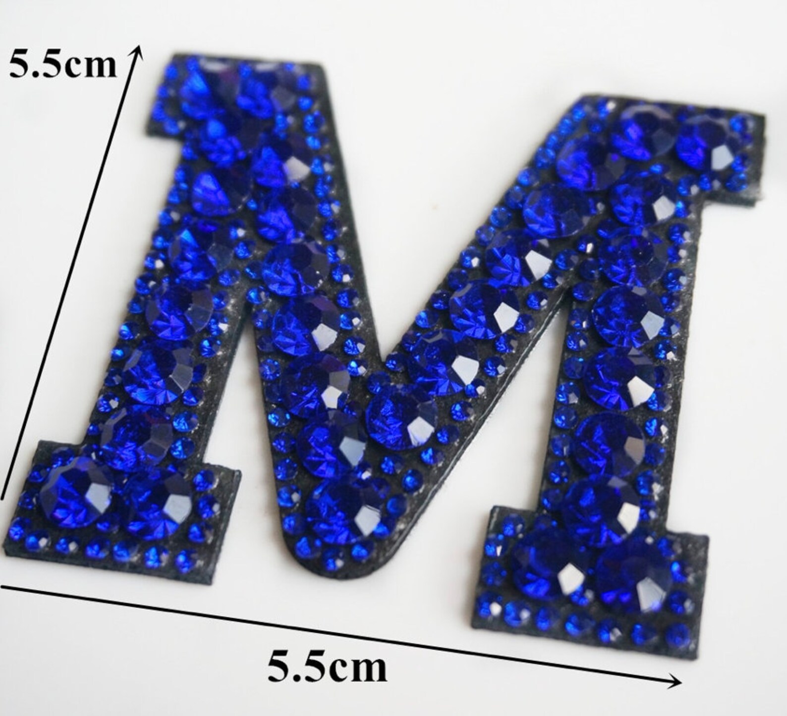 26 Alphabeth Letters BLUE Rhinestones and Pearls Applique/clothes