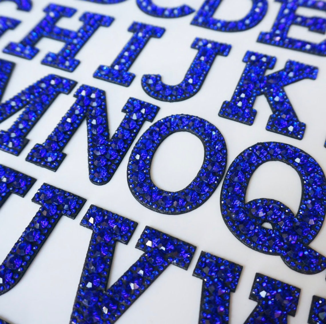 26 Alphabeth Letters BLUE Rhinestones and Pearls Etsy