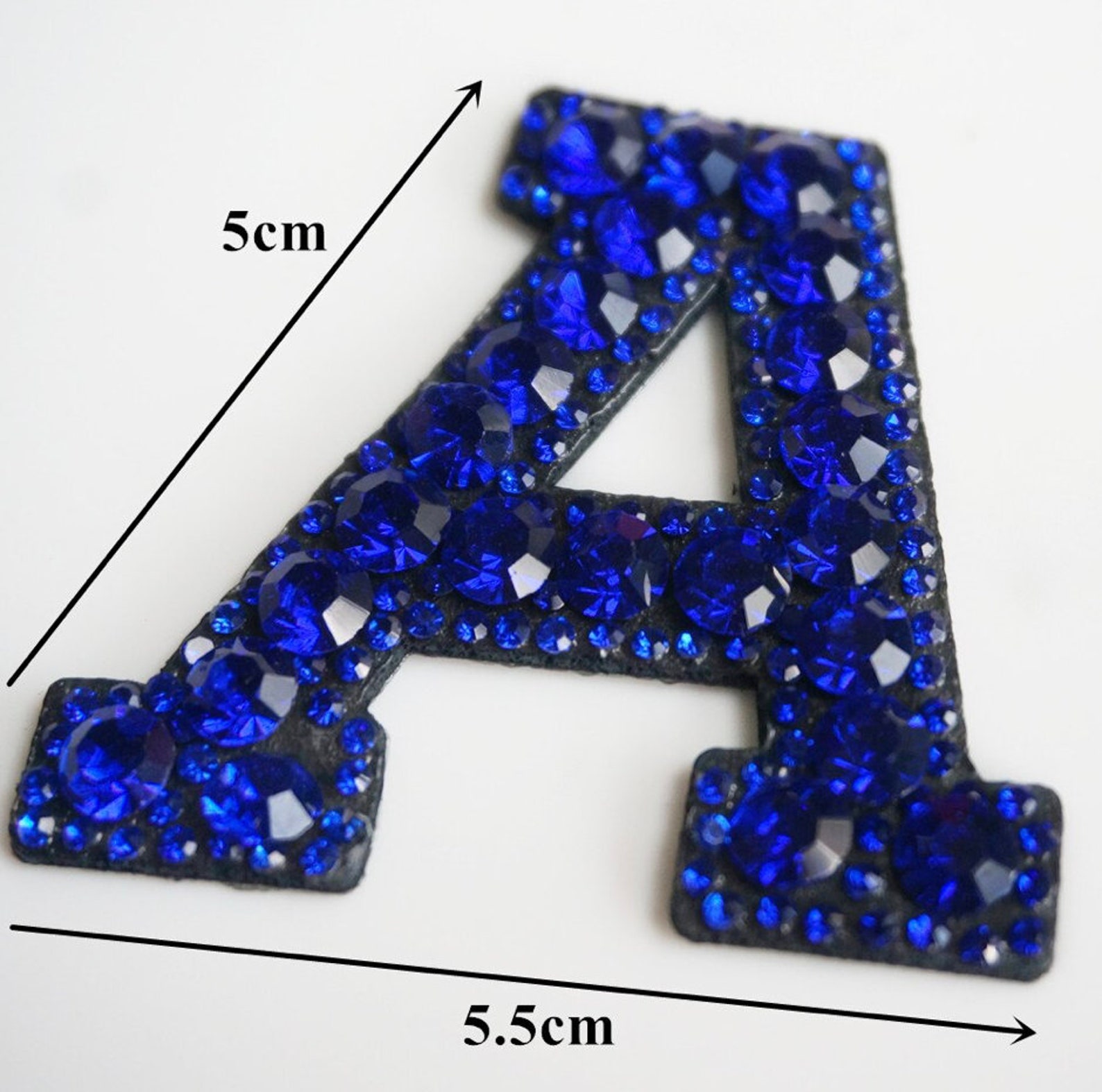 26 Alphabeth Letters BLUE Rhinestones and Pearls Applique/clothes