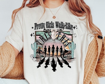 Western Cowgirls Shirt, Cowgirl T-Shirt, Cowgirl Shirt, Western Shirt, Country Girl Shirt, Pretty Girls Walk Like Shirt