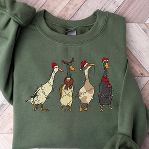 Ducks Christmas Lights Shirt, Funny Christmas T-Shirt, Xmas Party Shirt, Christmas Family Matching Shirts, Holiday Group Shirt,Pajama Top